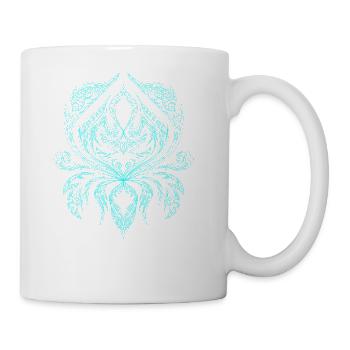 Azure Ornate Mandala Emblem - Coffee/Tea Mug - white - Right