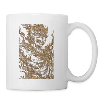 Giant Flame Art: Guardian of Gold - Coffee/Tea Mug - white - Right