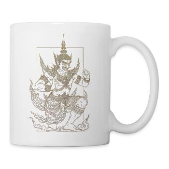 Golden Mythic Guardian Silhouette - Coffee/Tea Mug - white - Right