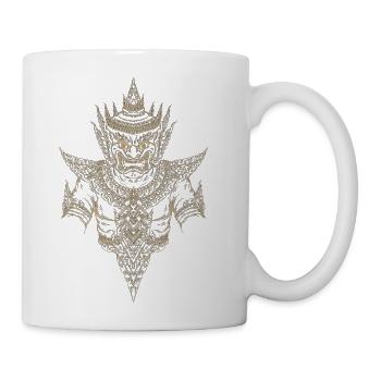 Ornate Golden Guardian Armor - Coffee/Tea Mug - white - Right