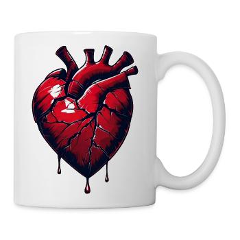 broken heart  - Coffee/Tea Mug - white - Right