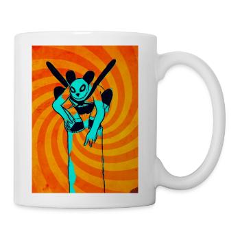 Neon Panda Acrobat the playground of yin and yang. - Coffee/Tea Mug - white - Right