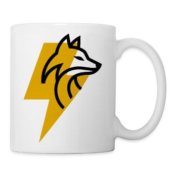 Lightning Wolf Emblem - Coffee/Tea Mug - white - Right