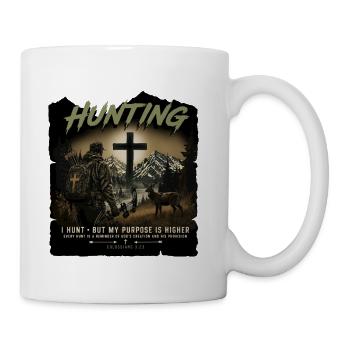 Christian Hunting Shirt Cross Hunter Faith - Coffee/Tea Mug - white - Right