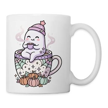 Moonlit Tea Ghost in Pumpkin Cup - Coffee/Tea Mug - white - Right