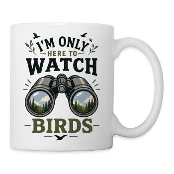 Birdwatching Binoculars Tee - Coffee/Tea Mug - white - Right