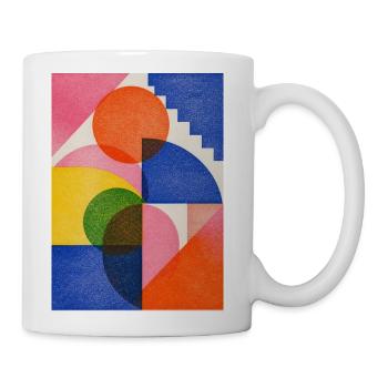 Vibrant Geometric Mosaic - Coffee/Tea Mug - white - Right