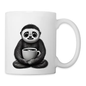 sloth with coffee original - Coffee/Tea Mug - white - Right
