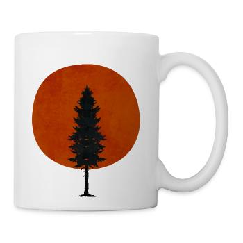 nature pine tree - Coffee/Tea Mug - white - Right
