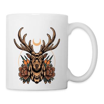 Golden Deer Tattoo - Coffee/Tea Mug - white - Right