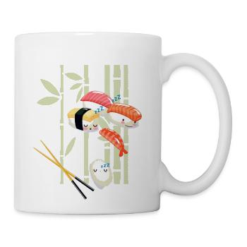 Sleep Walking Sushi Japanese Foodie - Coffee/Tea Mug - white - Right