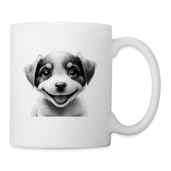 Cheerful puppy [Clothing store][Clothes store] - Coffee/Tea Mug - white - Right