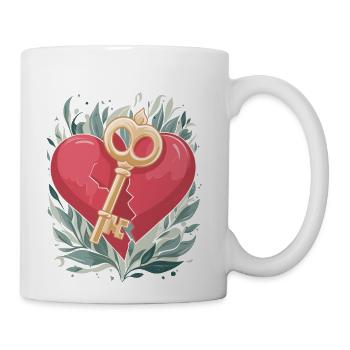 Key To A Broken Heart - Coffee/Tea Mug - white - Right