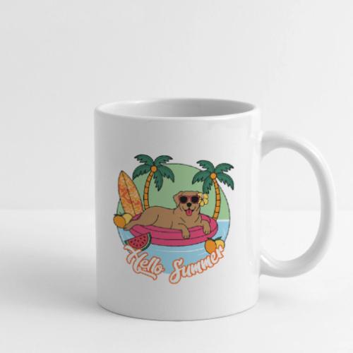 Hello Summer Golden Retriever Fun - Coffee/Tea Mug