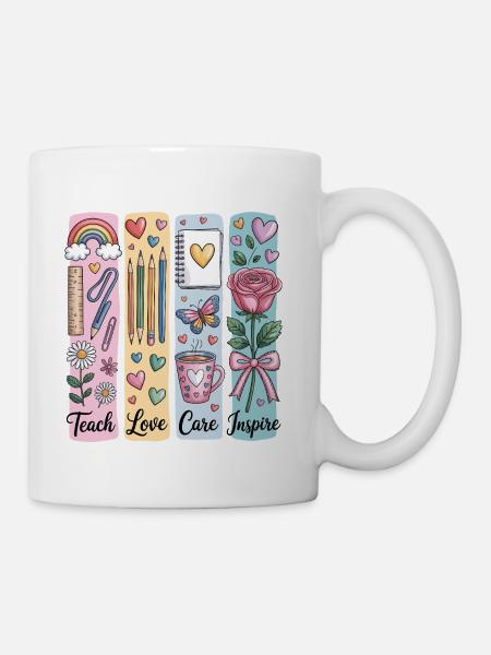 Whimsical Love and Inspiration Notebook Set - Coffee/Tea Mug - white