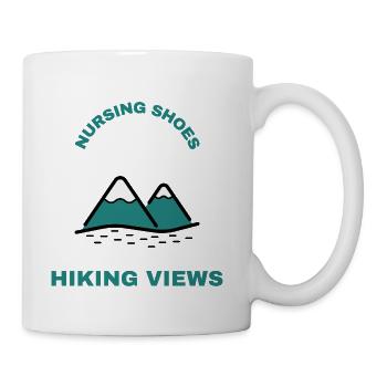Nursing_shoes_Hiking_views - Coffee/Tea Mug - white - Right