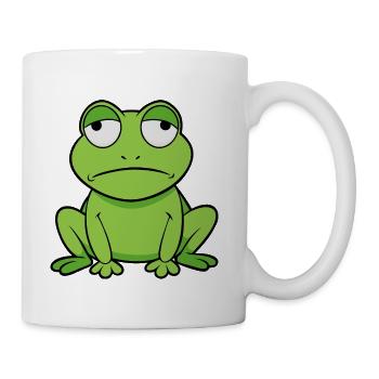 Funny Cartoon Frog - Coffee/Tea Mug - white - Right