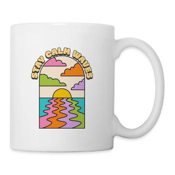 STAY CALM WAVES - Coffee/Tea Mug - white - Right