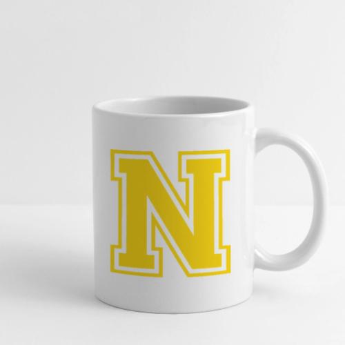 Letter N – Capital Athletic Alphabet Monogram - Coffee/Tea Mug
