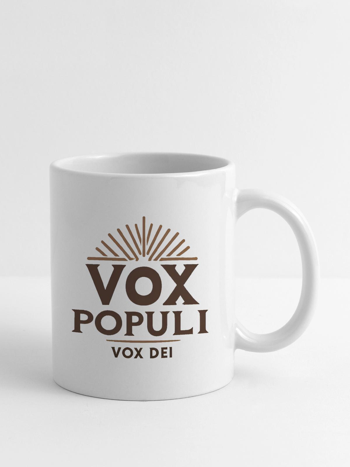 Vox Populi Sunburst Emblem - Coffee/Tea Mug - white - Right