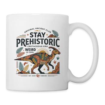Retro Dinosaur Stay Prehistoric Cretaceous Era Tee - Coffee/Tea Mug - white - Right