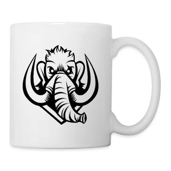 Bold Elephant Line Art - Coffee/Tea Mug - white - Right