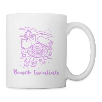 Beach Essentials Sketch - Coffee/Tea Mug - white - Right