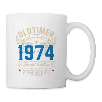 Vintage 1974  Old-timer Man Myth Legend Retro - Coffee/Tea Mug - white - Right