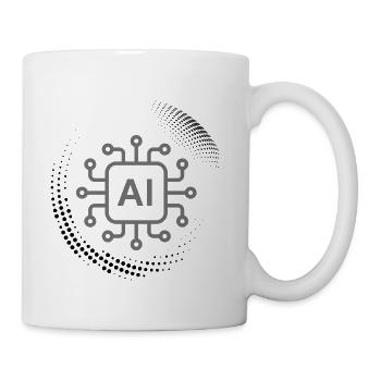 AI Circuit Glyph - Coffee/Tea Mug - white - Right