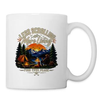 Less Scrolling More Living - Coffee/Tea Mug - white - Right