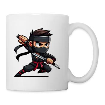 Kinetic Cartoon Ninja Warrior - Coffee/Tea Mug - white - Right