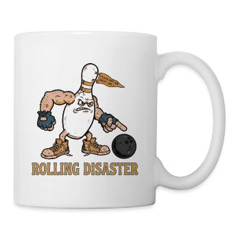 Rolling Disaster Bowling Pin - Coffee/Tea Mug - white - Right