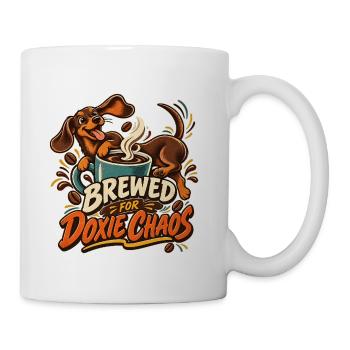 Brewed for Doxie Chaos Coffee Dog   - Coffee/Tea Mug - white - Right