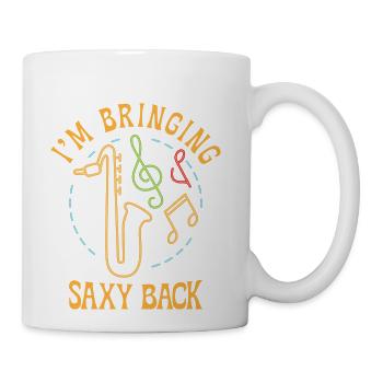 Music Saxophone Classical Music Saxophonist - Coffee/Tea Mug - white - Right