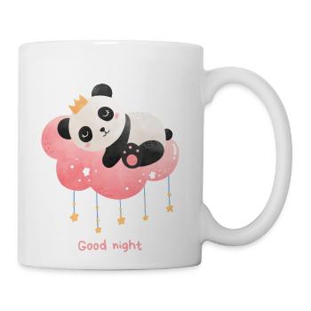 Good Night Cute Panda Sleeping On Cloud - Coffee/Tea Mug - white - Right