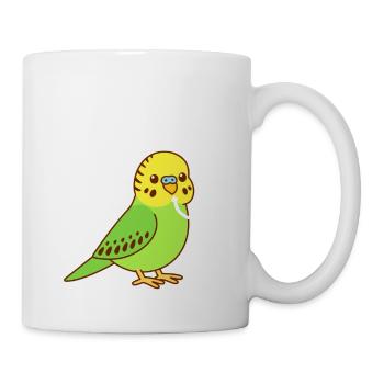 Green Budgie Anatomy - Coffee/Tea Mug - white - Right