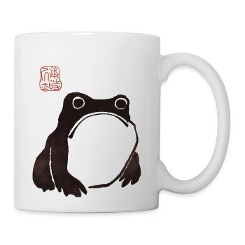 Cottagecore Frog Goblincore Japanese Art Matsumoto - Coffee/Tea Mug - white - Right