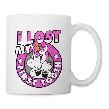 I Lost My First Tooth Tooth Fairy Cute Unicorn - Coffee/Tea Mug - white - Right