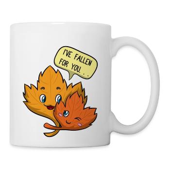 I ve Fallen For You Cute Fall Season Love Pun - Coffee/Tea Mug - white - Right