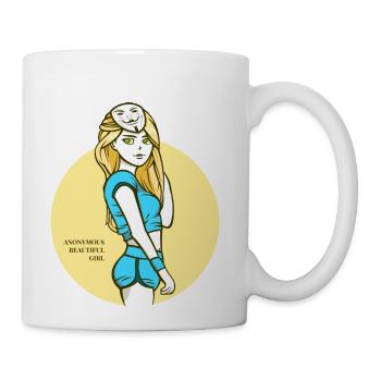 Anonymous Beautiful Girl - Coffee/Tea Mug - white - Right