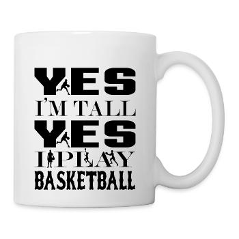 YES I'M TALL YES I PLAY BASKETBALL - Coffee/Tea Mug - white - Right