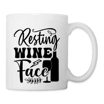 Resting Wine Face - Coffee/Tea Mug - white - Right