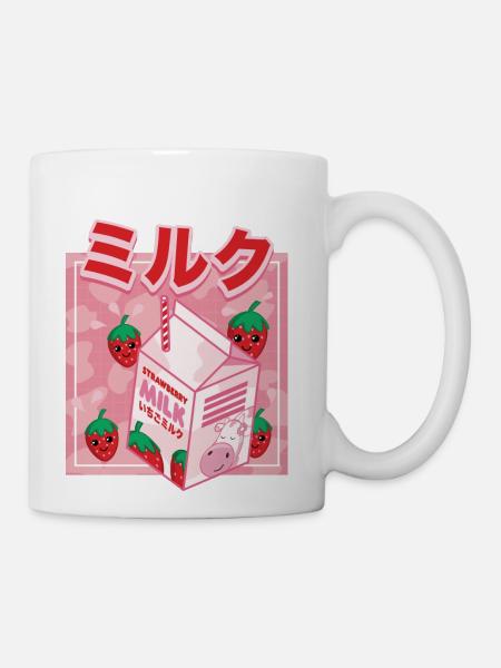 Japanese Kawaii Strawberry Milk Shake - Coffee/Tea Mug - white