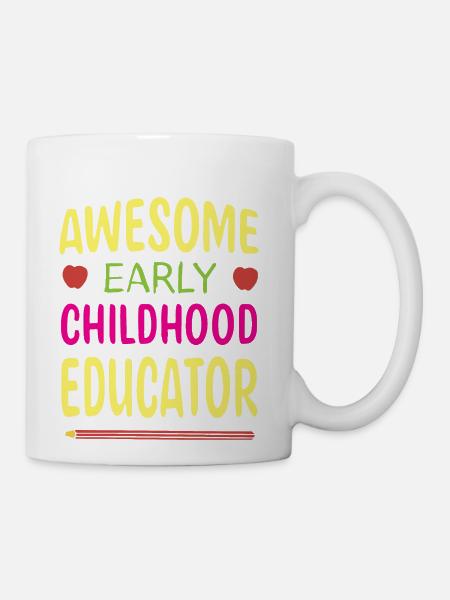 Early Childhood Educator Colorful Art - Coffee/Tea Mug - white