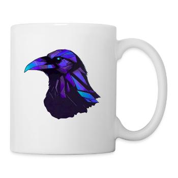 Geometric Raven - Coffee/Tea Mug - white - Right