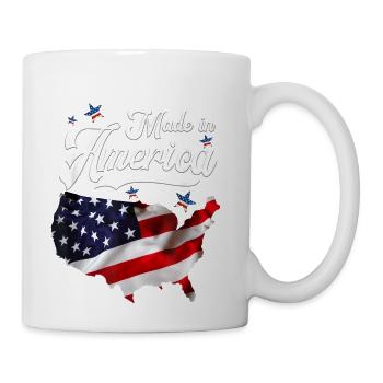 Made America Patriotic American - Coffee/Tea Mug - white - Right