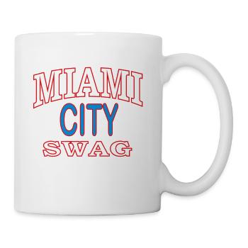 Miami City Swag clothes Miami Outfits - Coffee/Tea Mug - white - Right