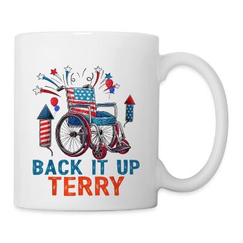 Back Terry Fireworks 4th July - Coffee/Tea Mug - white - Right