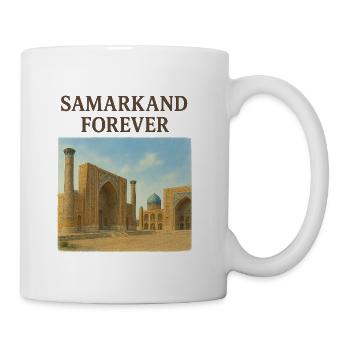 Samarkand Forever: Timeless Facade - Coffee/Tea Mug - white - Right