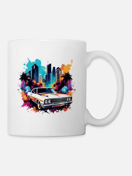 Neon Cruiser - Coffee/Tea Mug - white